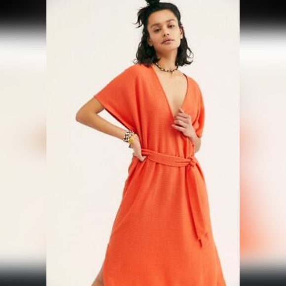 🤎Free People Alma Ribbed Belted Dress🤎 - Picture 2 of 9